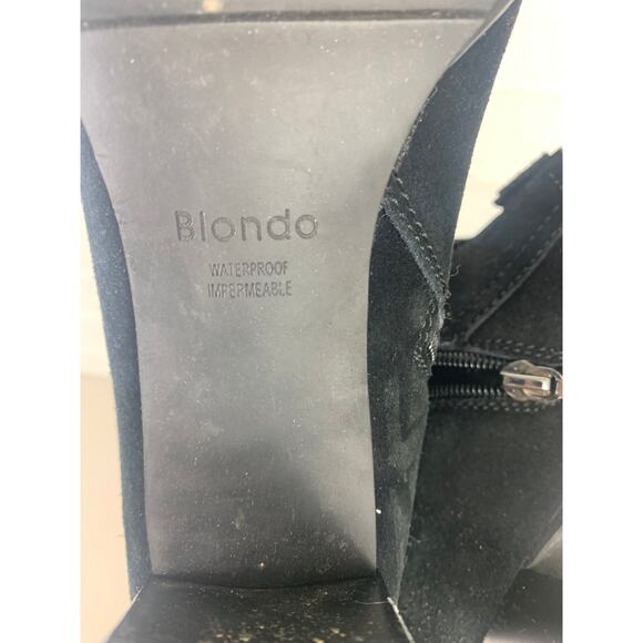 Blondo Women's Reilly Waterproof Boots Block Heel Almond Toe Black Size 9.5M - Picture 6 of 8
